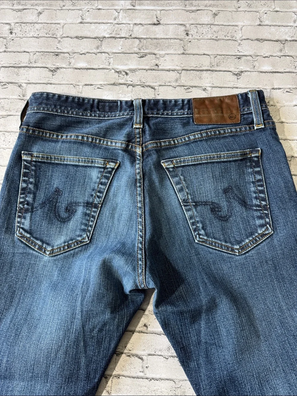 Adriano Goldschmied mens 31x28 graduate tailored leg denim blue jeans EUC